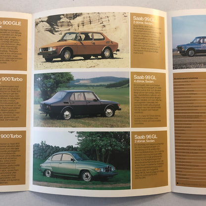 1979 Saab 900 99 96 Car Sales Brochure Catalog SWEDISH TEXT