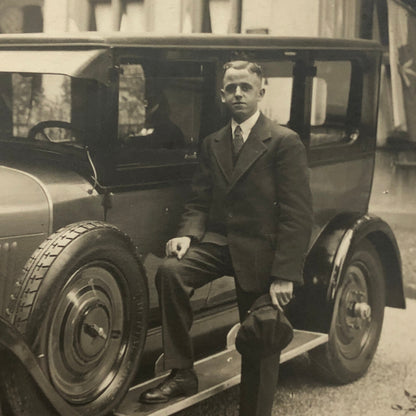 Vintage Photo Photograph Man with Classic Car - Tag AL22SM2