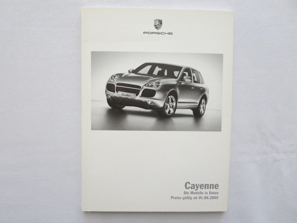 2005 Porsche Cayenne Price & Options Sales Brochure Book Catalog GERMAN 