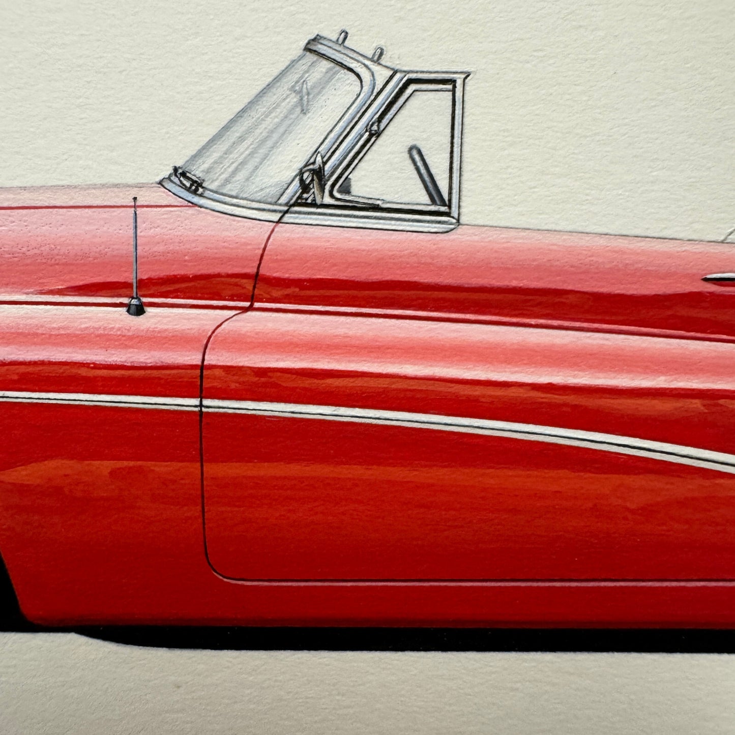 1953 Buick Skylark Convertible Automobile Illustration Art Drawing Hand Drawn