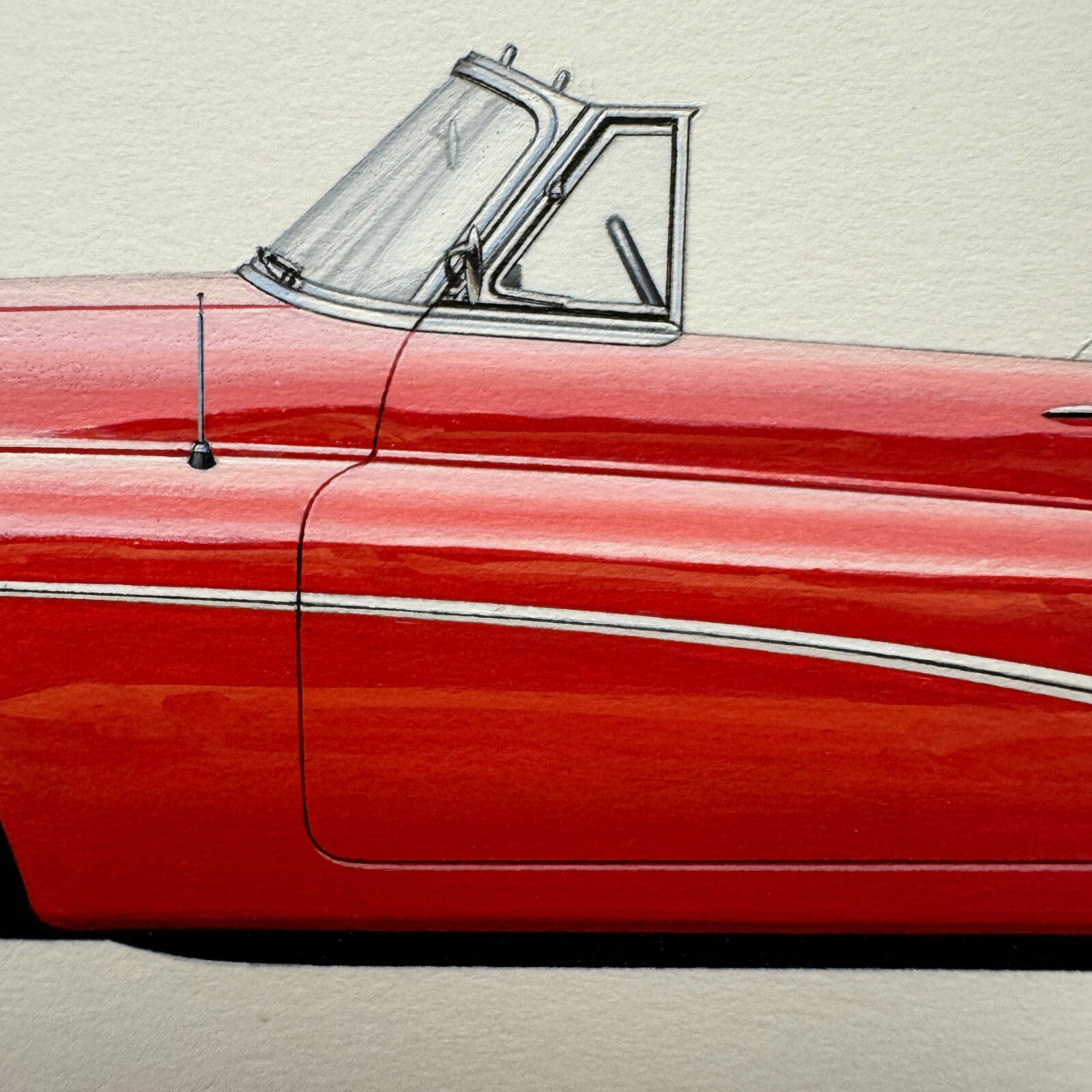 1953 Buick Skylark Convertible Automobile Illustration Art Drawing Hand Drawn