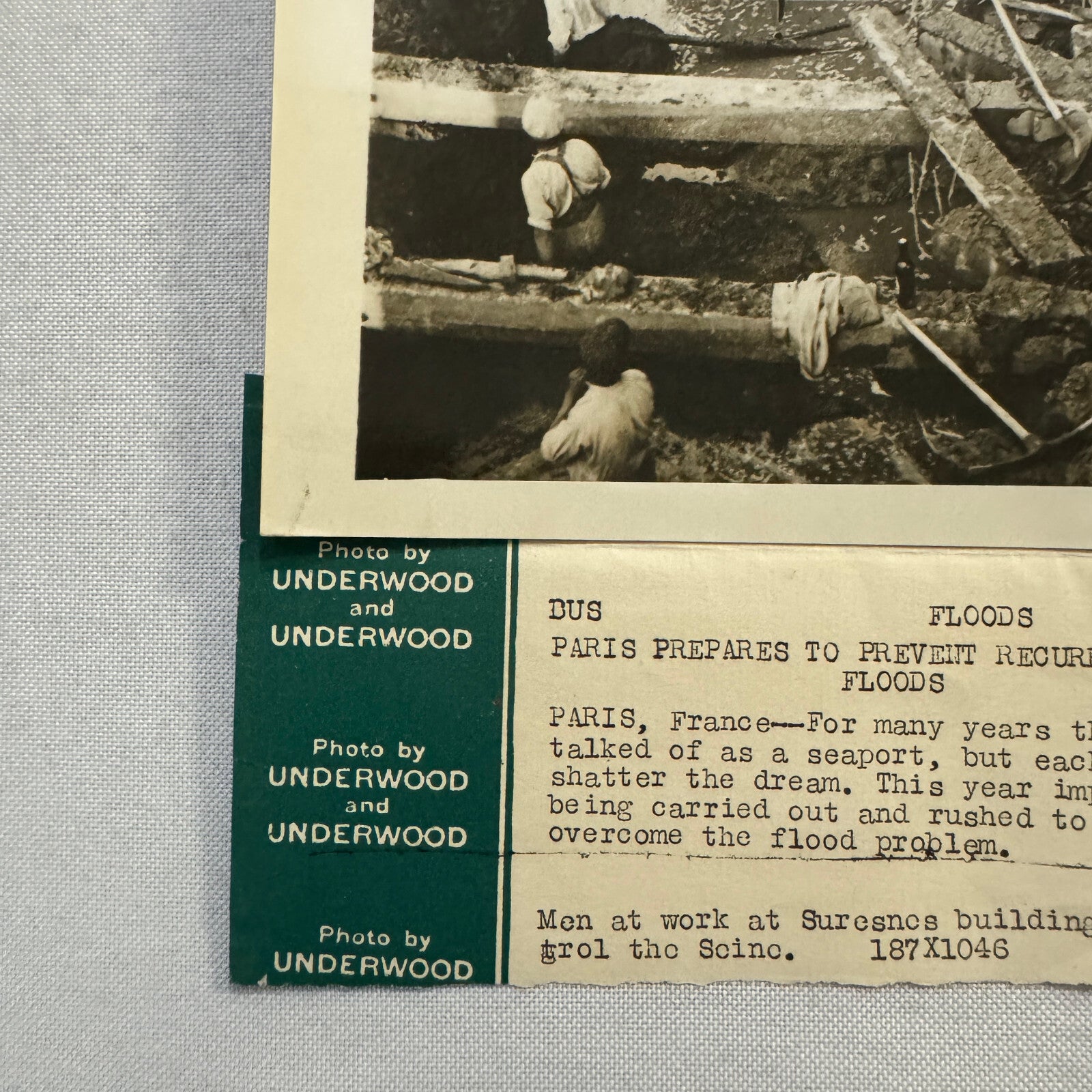 Paris Construction of Dams and Locks to Prevent Floods Press Photo Photograph