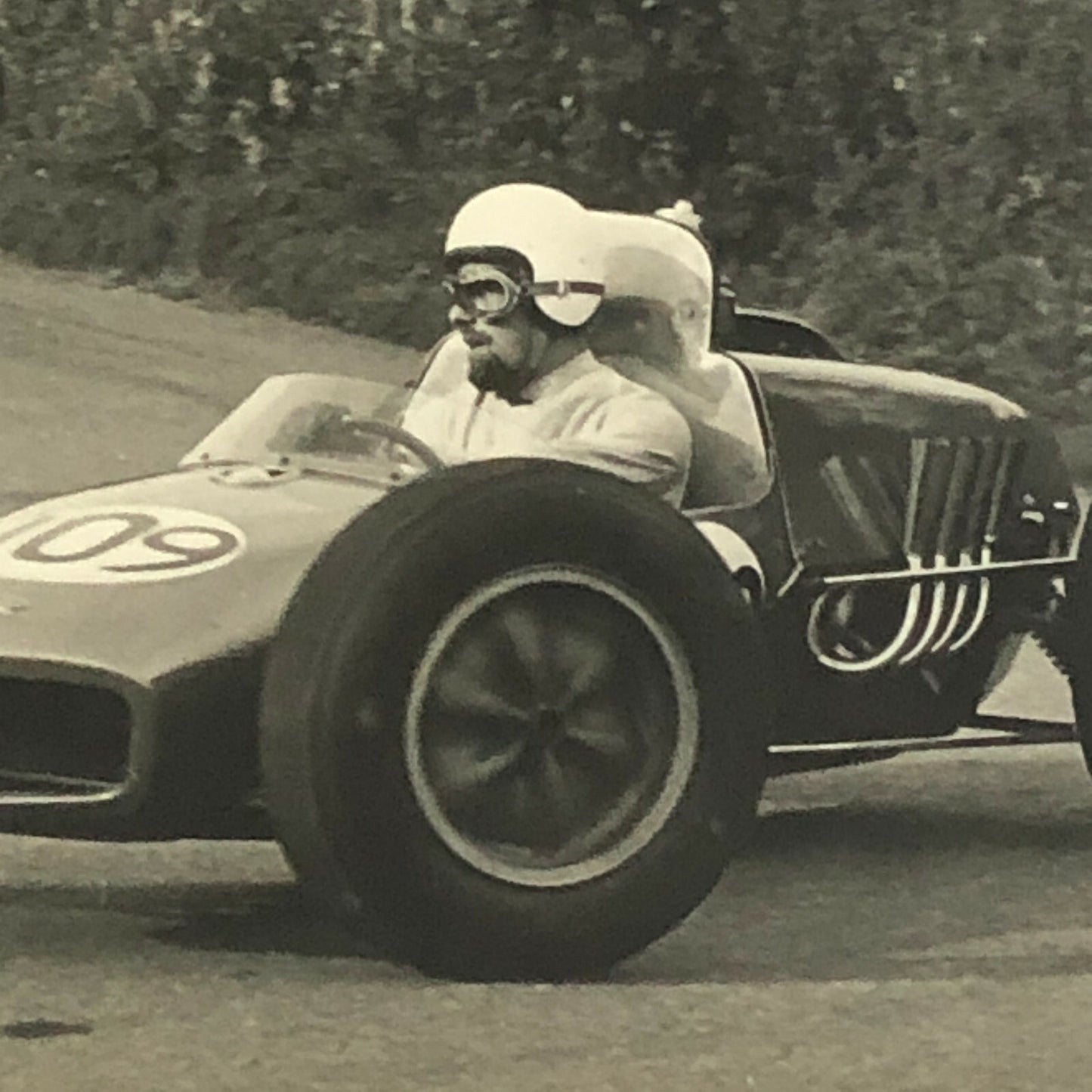 Vintage Racing Car Driver Photo Photograph Print 1950 ? 