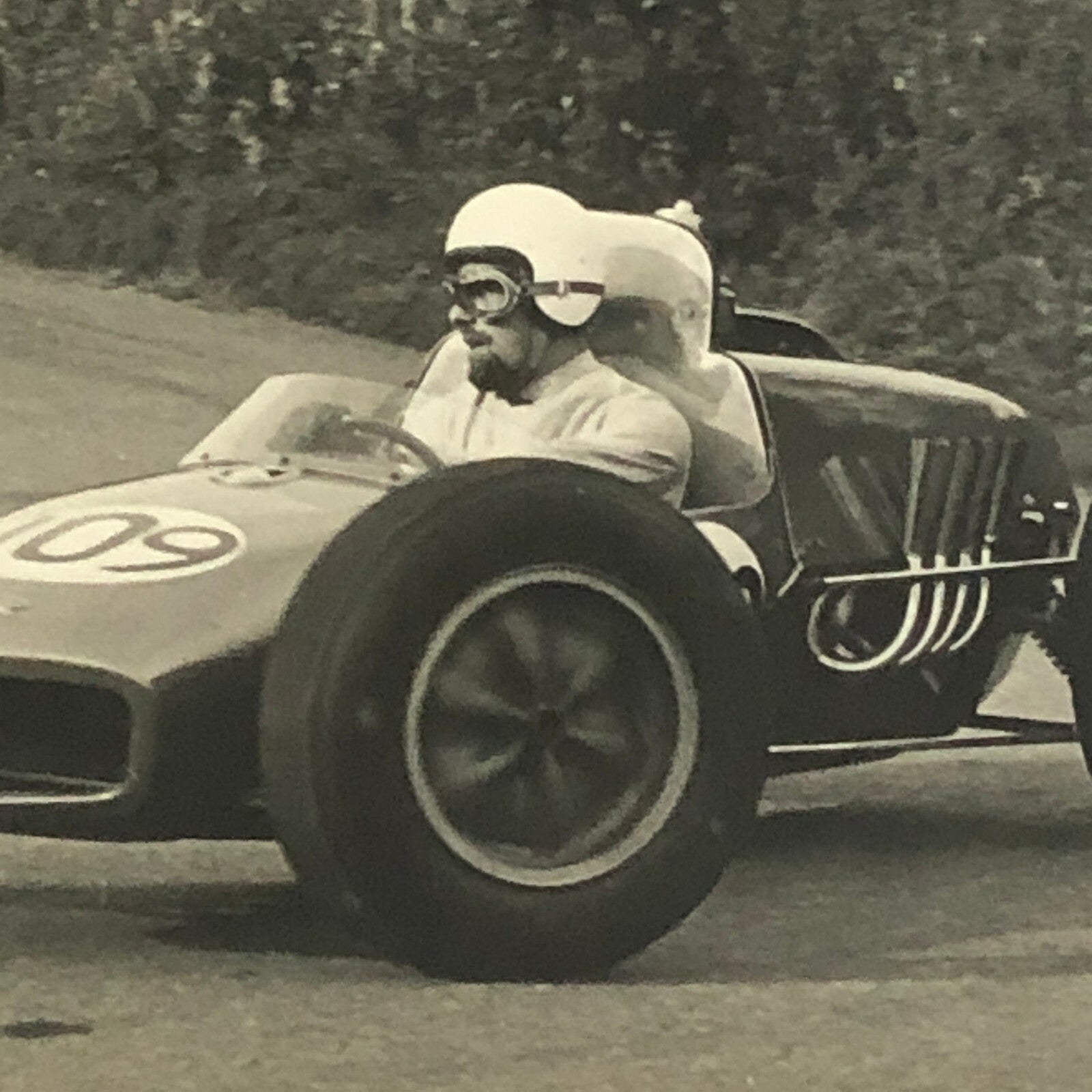 Vintage Racing Car Driver Photo Photograph Print 1950 ? 