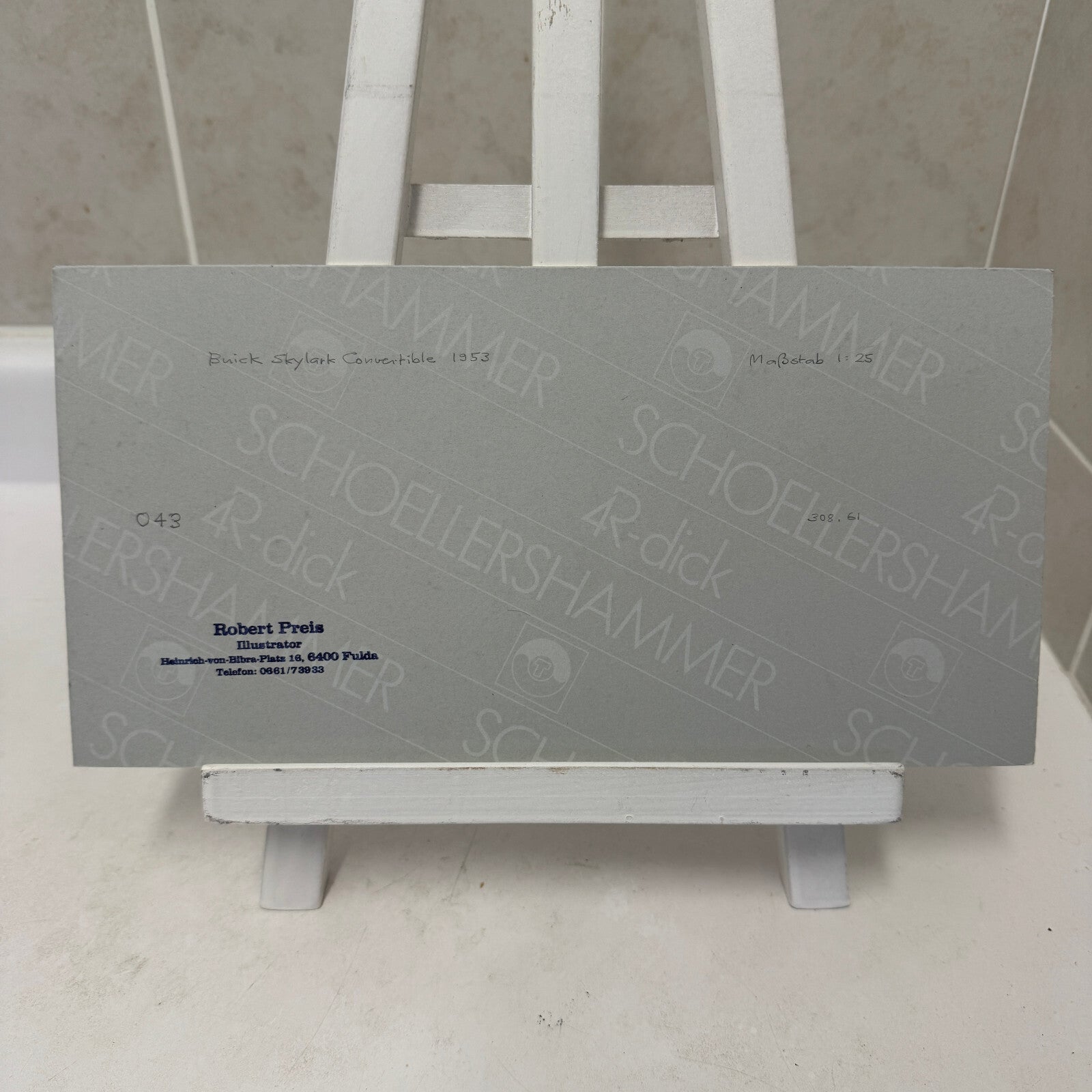 1953 Buick Skylark Convertible Automobile Illustration Art Drawing Hand Drawn