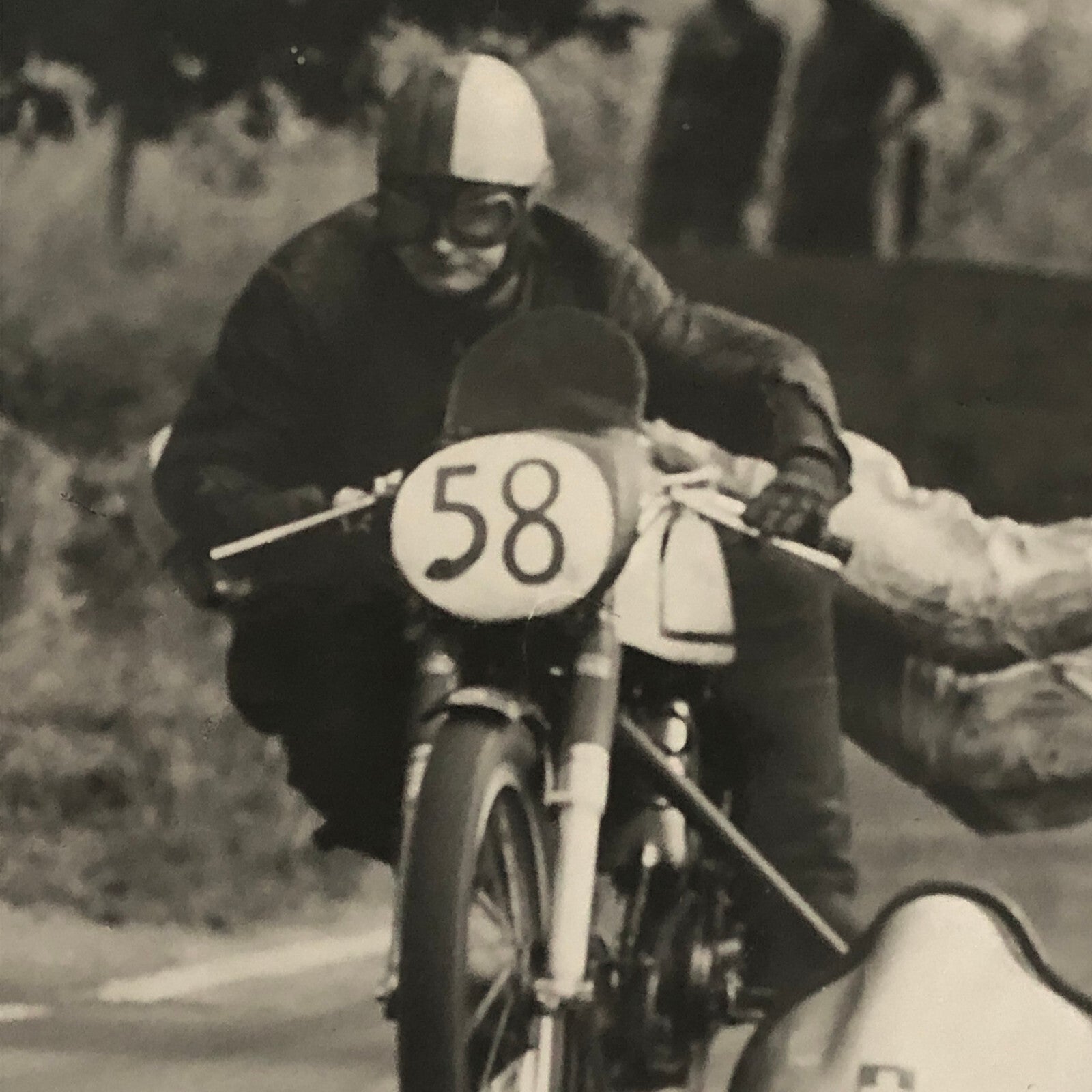 Vintage Motorcycle Racing Photo Photograph Sidecar Side Car