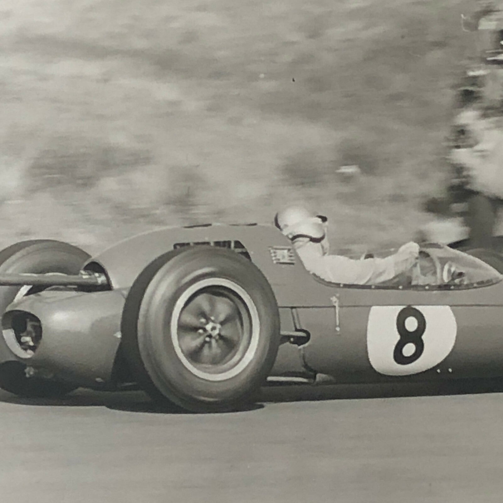 Vintage Racing Photo Photograph Jack Brabham Driver in Lotus Climax Car 1962