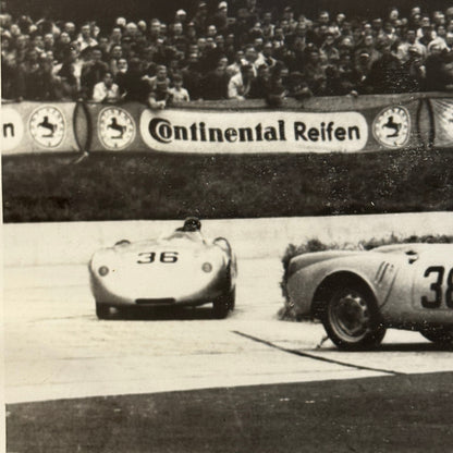 Vintage Porsche Racing Car Press Photo Photograph