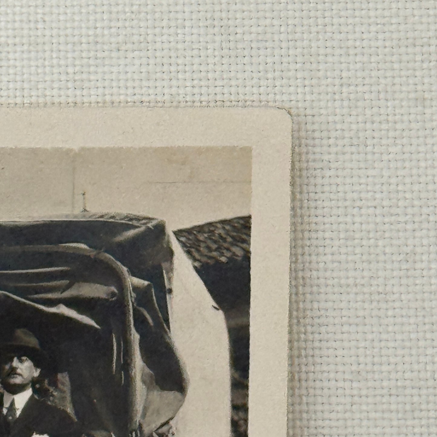 Vintage Photograph Photo Antique Man in Early Truck Automobile Vehicle
