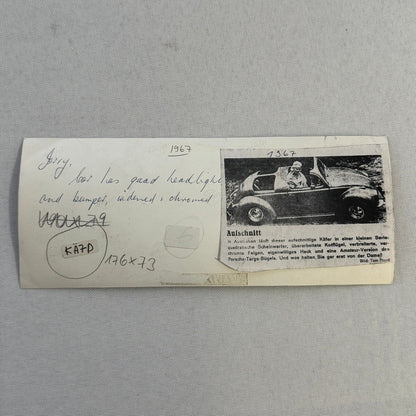 Vintage Custom Volkswagen Beetle Convertible Car Photo Photograph