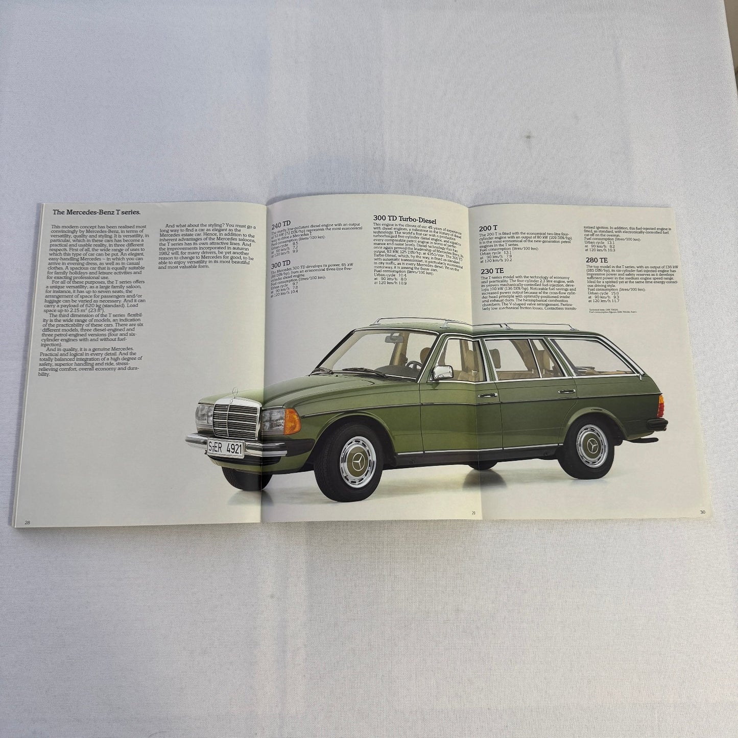 Mercedes Benz Car Brochure 280SL 500 SL 380 SL 280CE 200T 240D 300D 190D 190 250