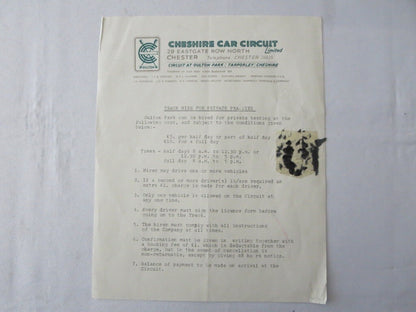 1964 Cheshire Car Circuit Race Track UK Oulton Park - Joseph Lowrey Motor Sport