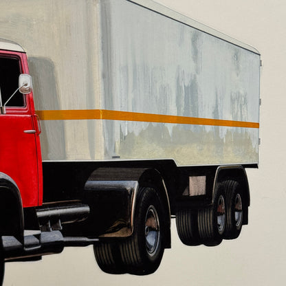 Krupp Truck Illustration Art Drawing Hand Drawn Robert Preis Vintage