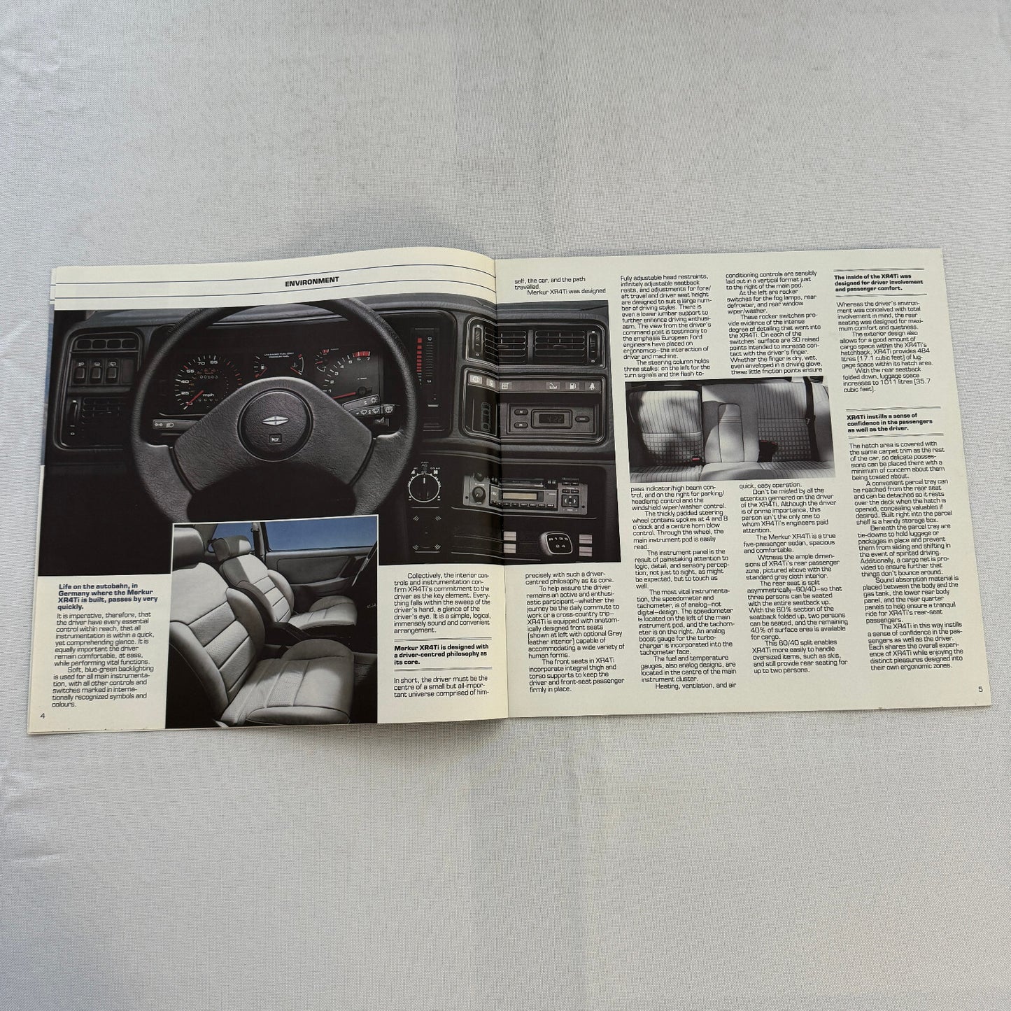 Merkur XR4Ti Car Sales Brochure Catalog Advertising Ford Canadian Market 1985
