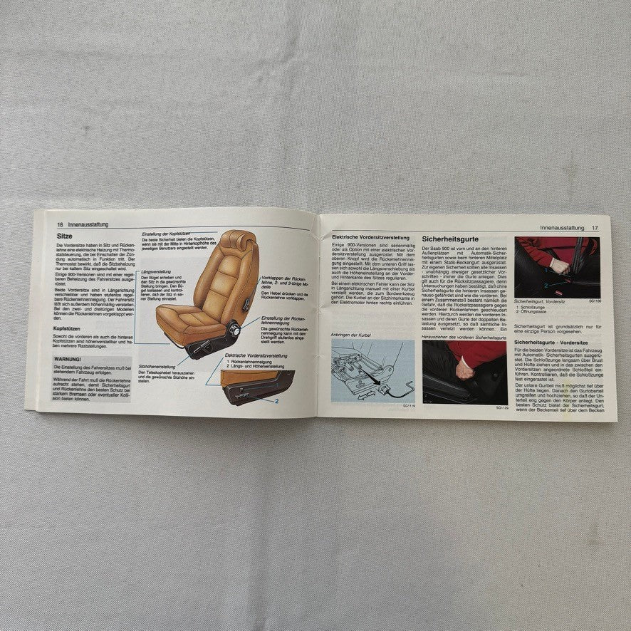 1993 Saab 900 Owners Manual Instruction Guide Book Saab Turbo GERMAN