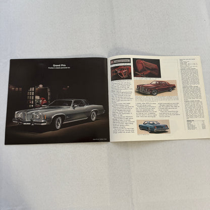 1975 Pontiac Car Sales Brochure Catalog Firebird Grand Am LeMans Grand Ville +