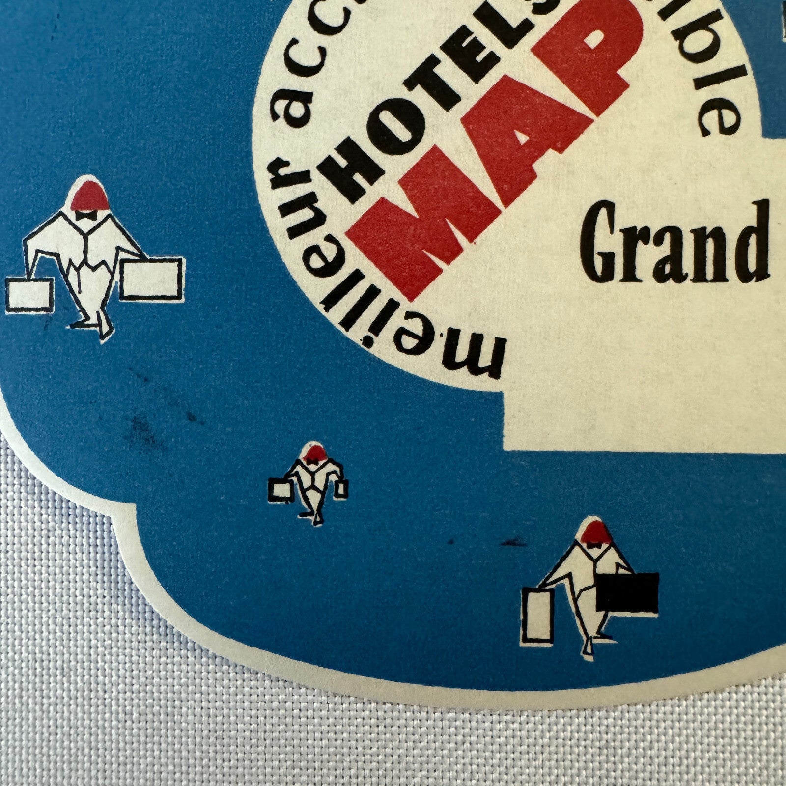 Vintage Hotel Travel Luggage Label Toulouse France French Grand Hotel Tivollier