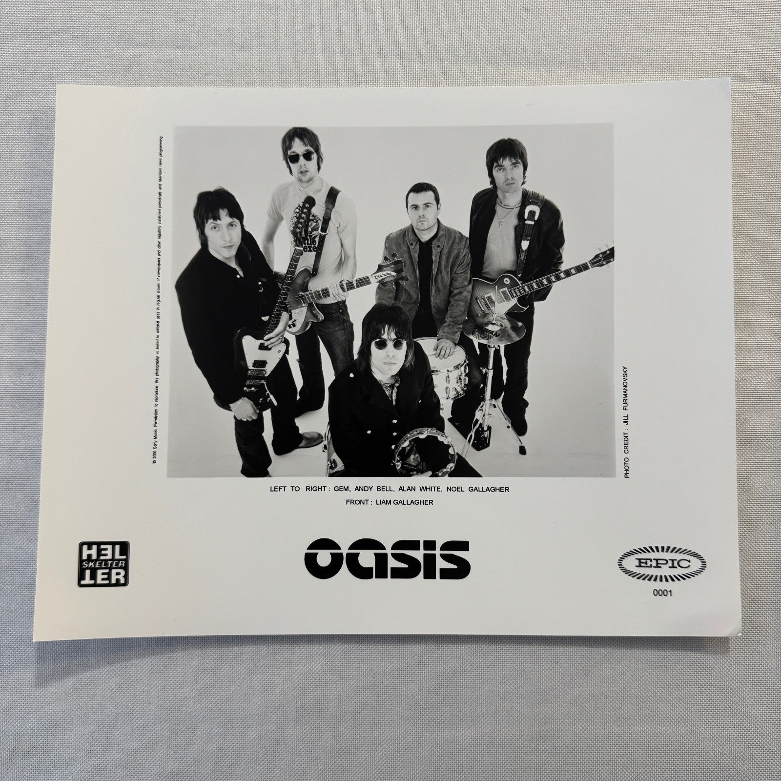 Oasis Publicity Press Photo Photograph Liam Gallagher Noel Gallagher 2000