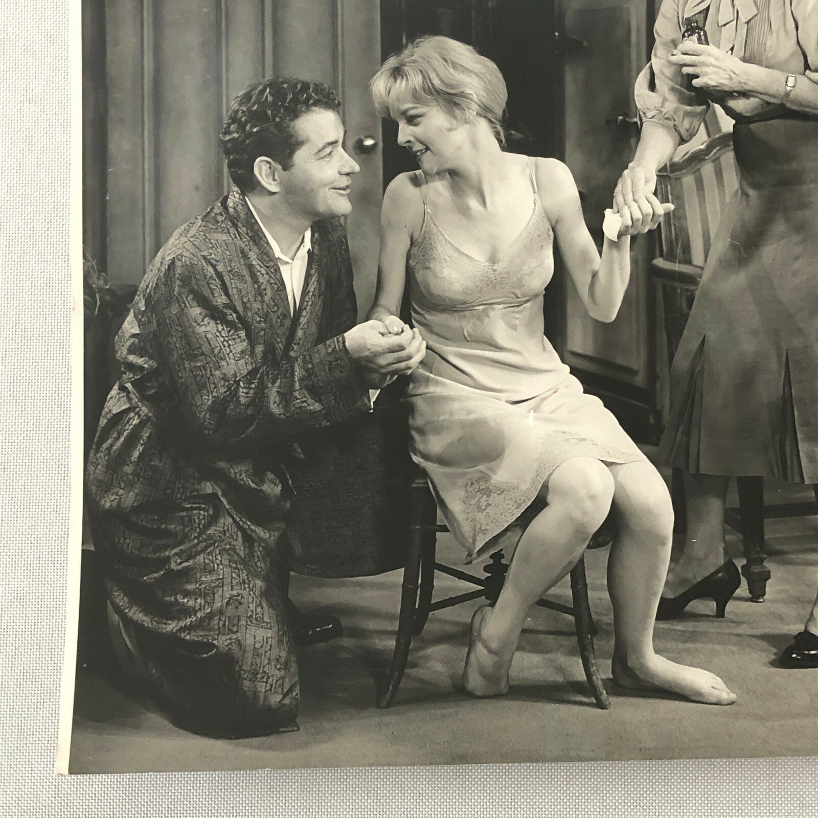 Vintage Press Photo Photograph Montreal Theater Actors Toys in the Attic Play 