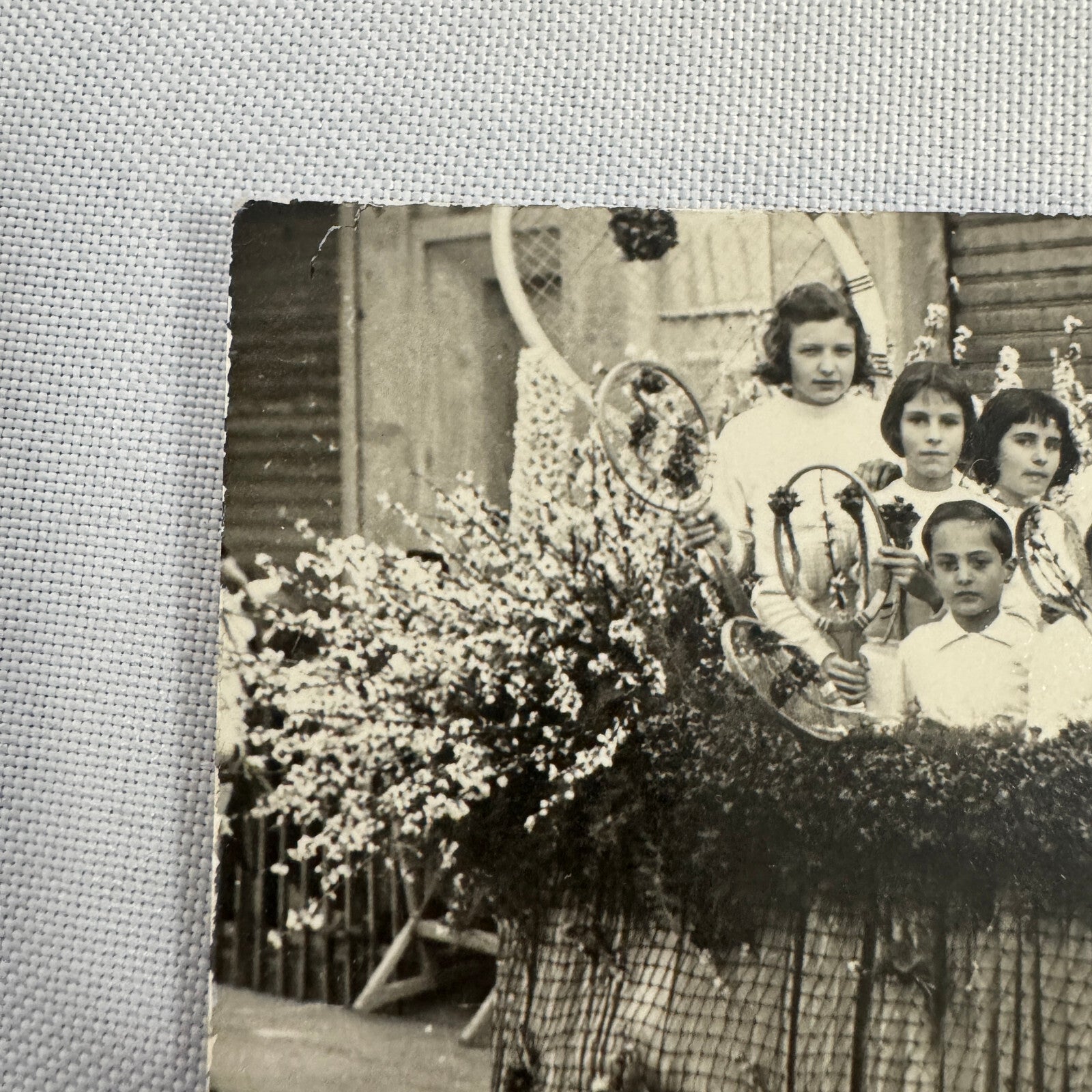 Vintage Postcard Post Card Children in Automobile Parade Float European