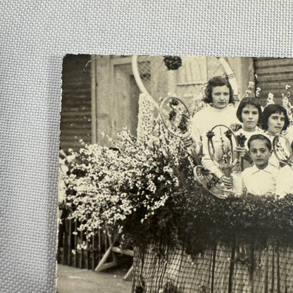 Vintage Postcard Post Card Children in Automobile Parade Float European