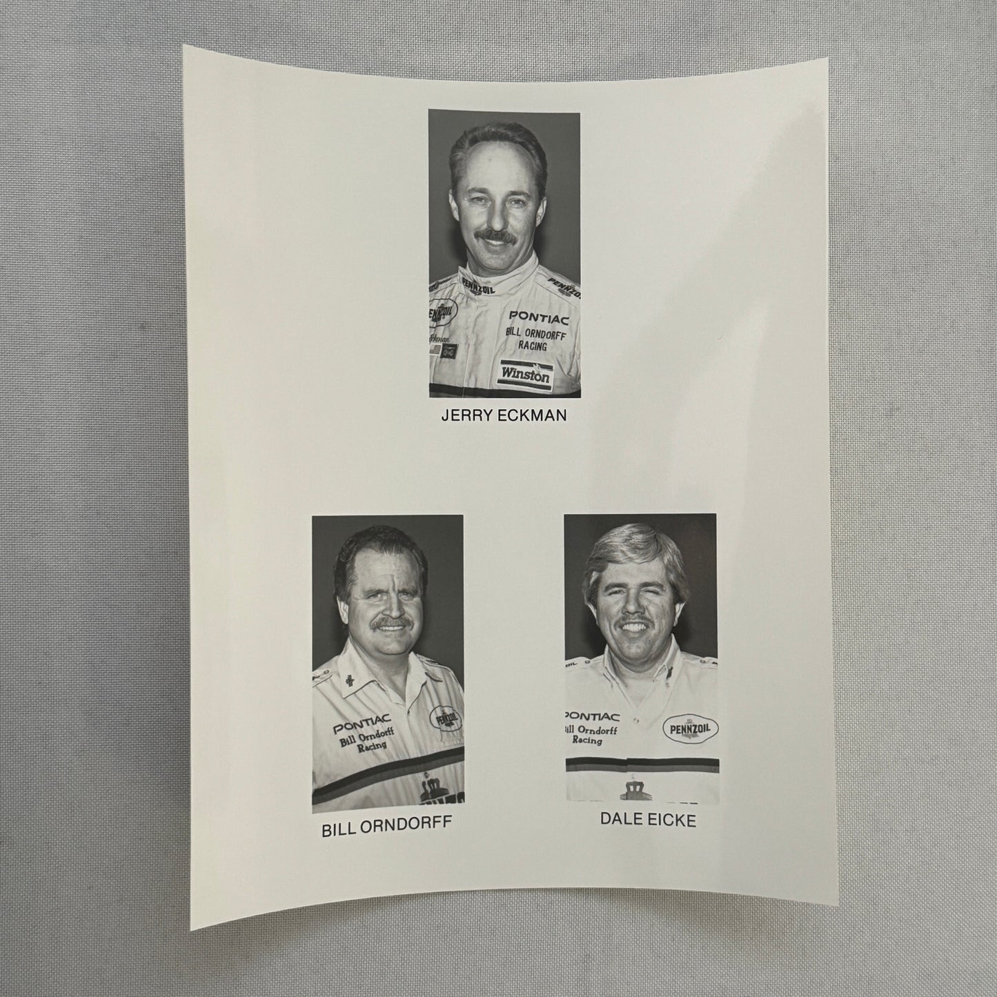 Vintage Pennzoil Racing Press Kit Top Fuel Dragster Pontiac Trans Am