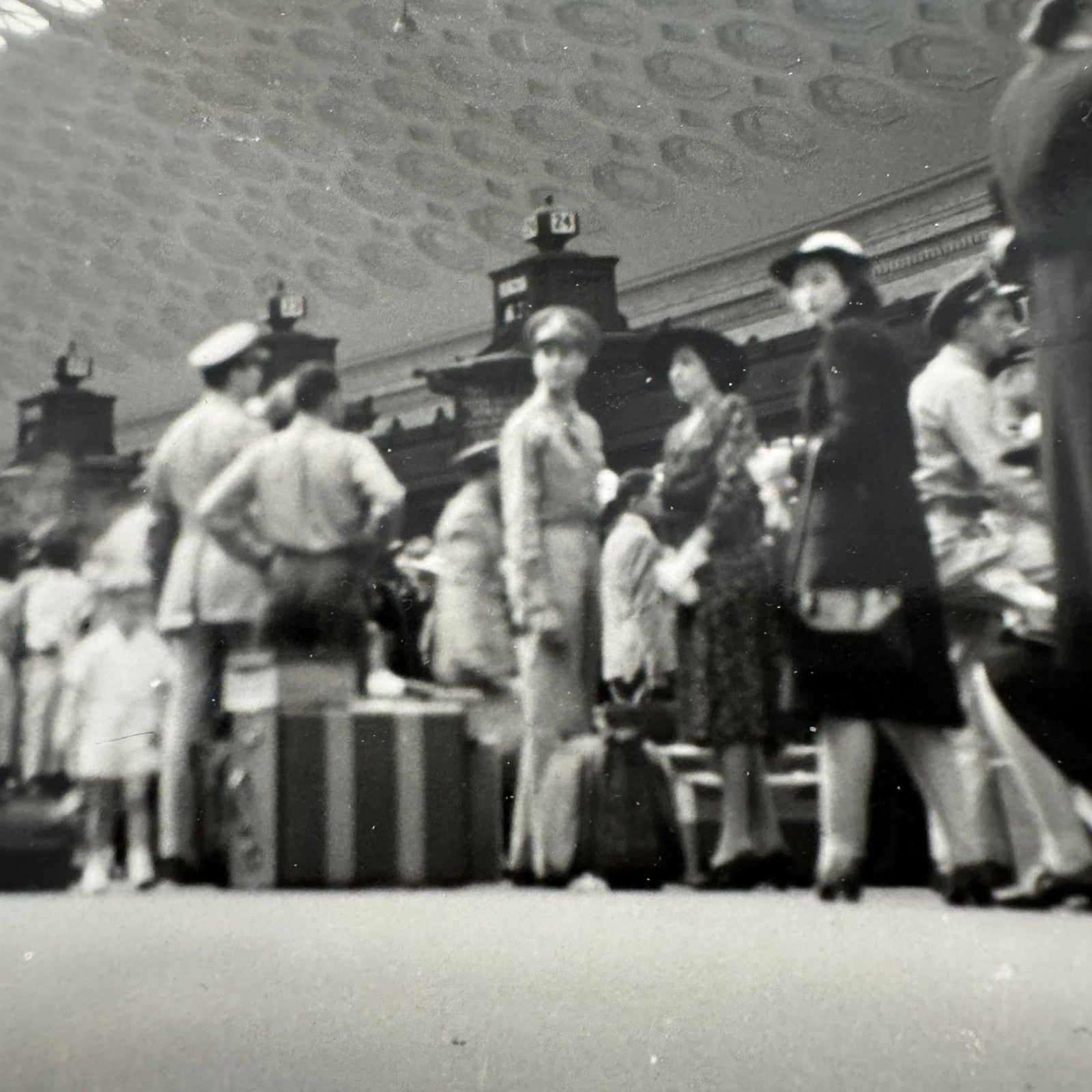 Vintage Railroad Station Photo Photograph Lot Washington DC Crowd People 5x