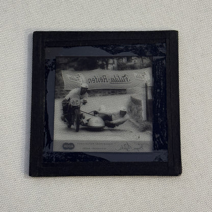 Glass Plate Lantern Slide Motorcycle Sidecar Racing Race German BMW Kraus Huser