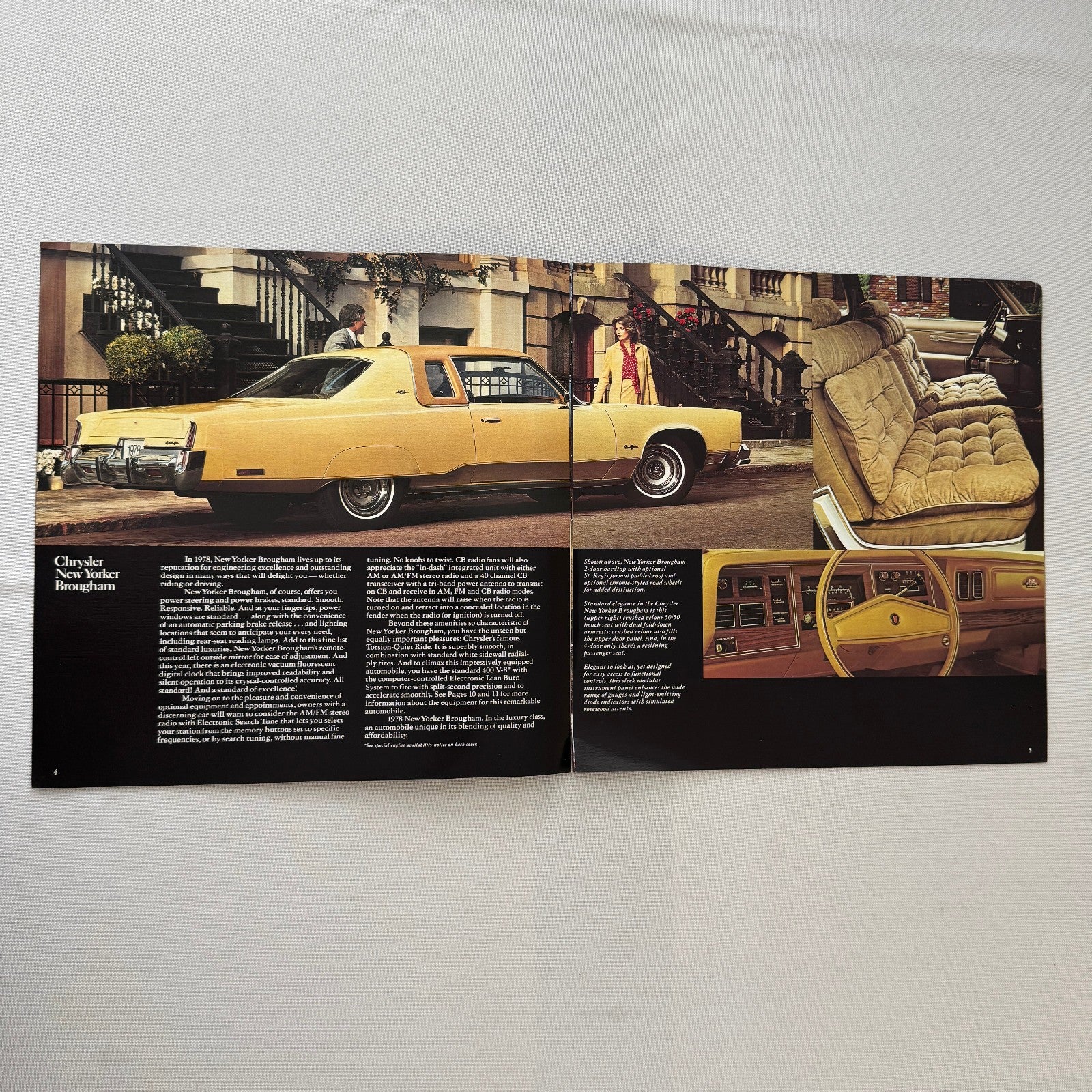1978 Chrysler New Yorker and Newport Car Sales Brochure Catalog Advertising