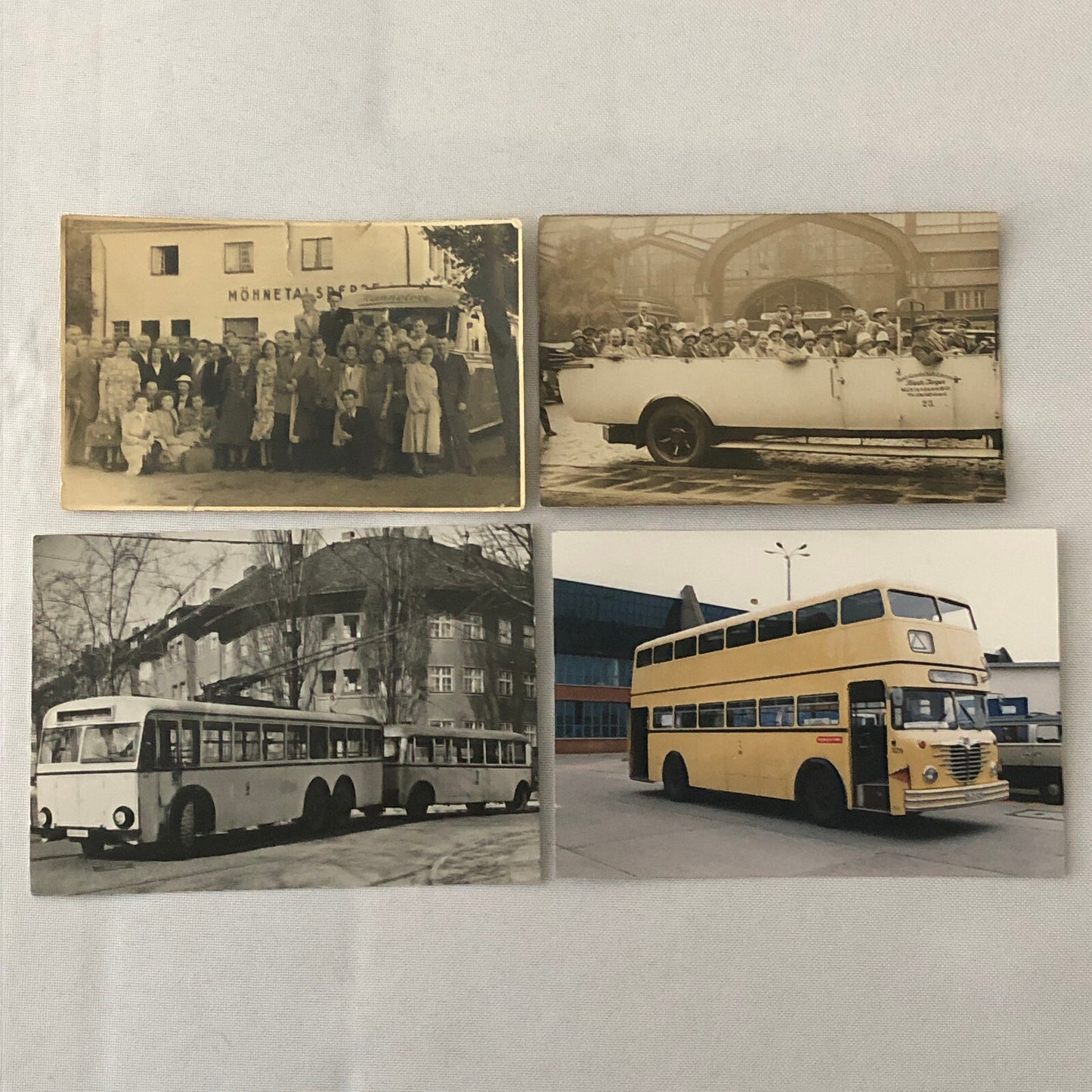 Vintage Bus Photo Photograph Print Lot of 23 People with Buses Germany