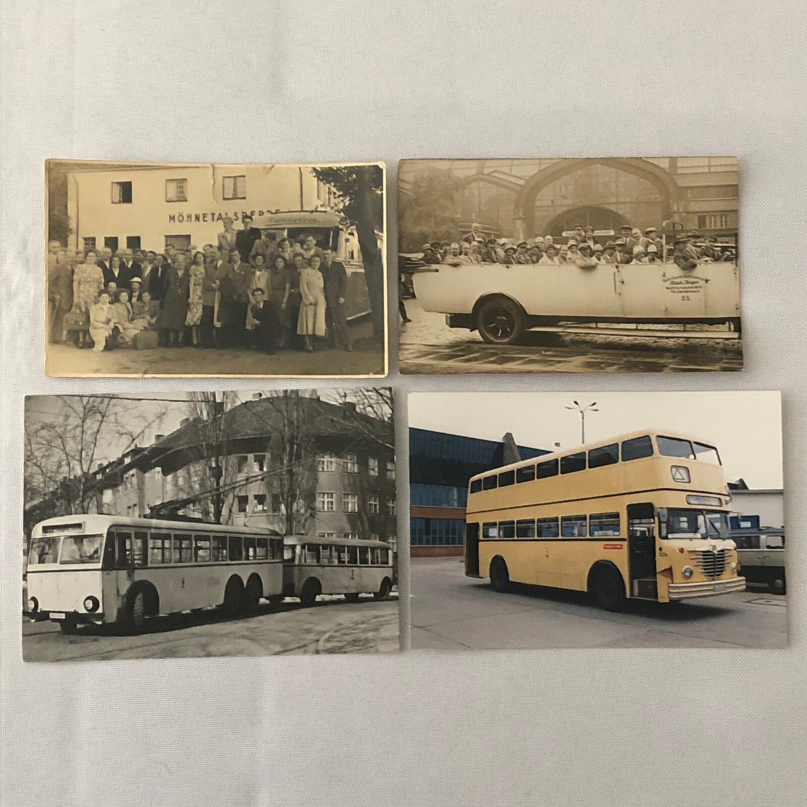 Vintage Bus Photo Photograph Print Lot of 23 People with Buses Germany
