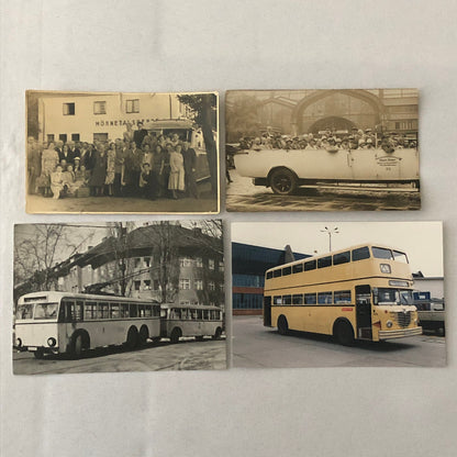 Vintage Bus Photo Photograph Print Lot of 23 People with Buses Germany
