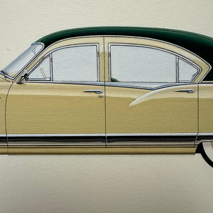 1953 Kaiser Dragon Car Automobile Illustration Art Drawing Hand Drawn
