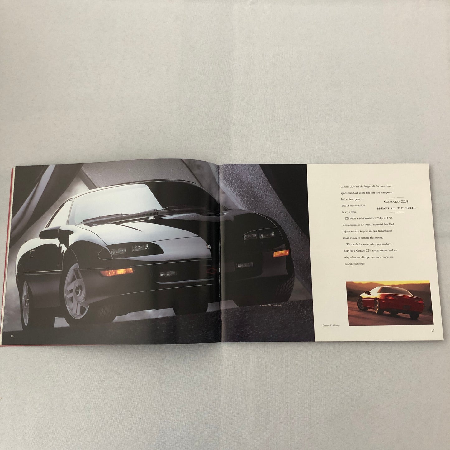 1995 Chevrolet Sales Brochure Catalog Camaro Lumina Beretta Caprice Impala SS