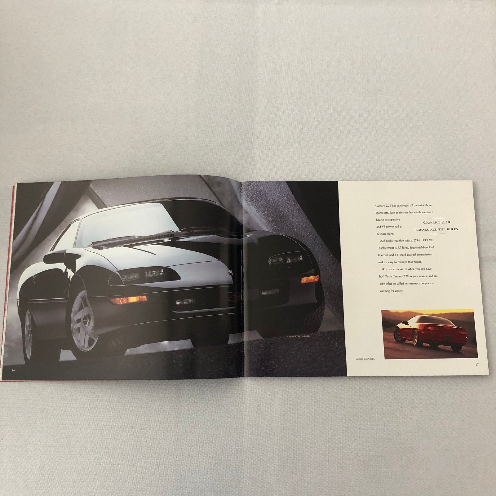 1995 Chevrolet Sales Brochure Catalog Camaro Lumina Beretta Caprice Impala SS