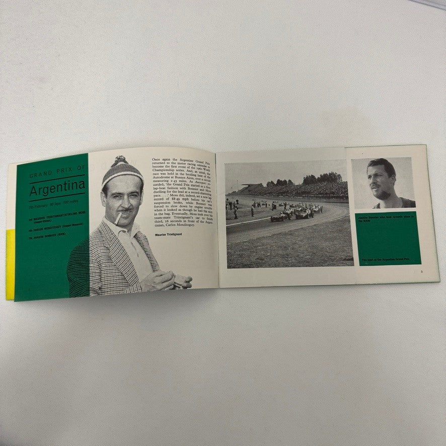 1960 BP Racing Brochure Grand Prix Formula 2 Stirling Moss Mike Hailwood Bike +