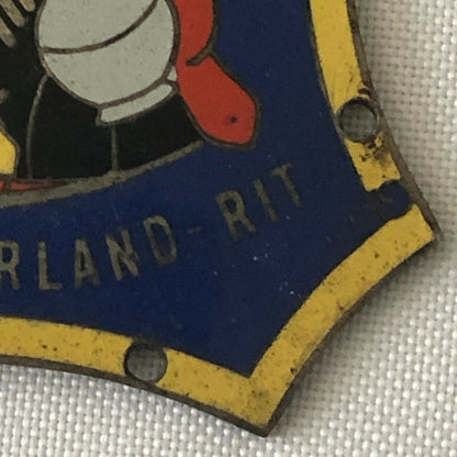 Vintage Dutch Car Club Enamel Rally Rallye Participant Badge Zuid Nederland Rit