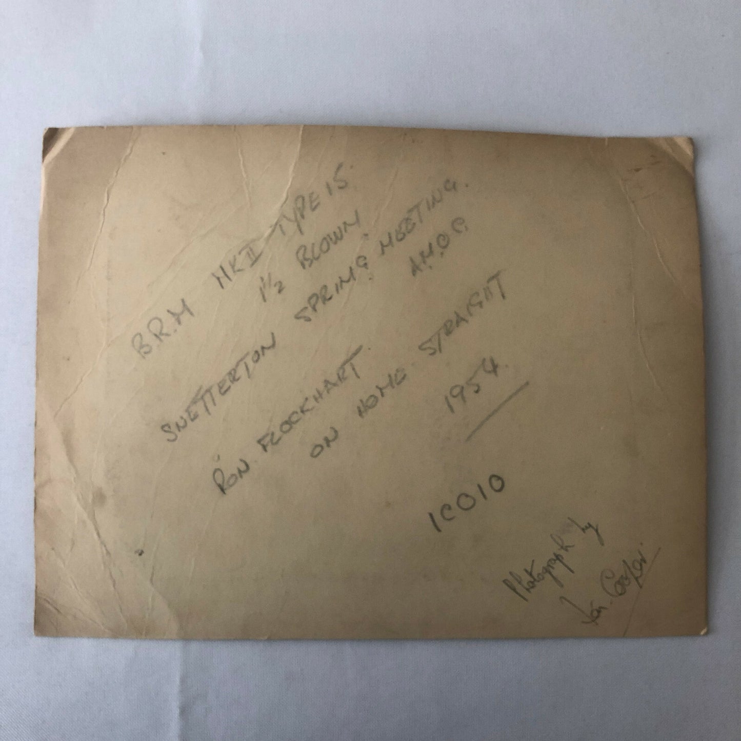 Vintage BRM 1954 Racing Photo Photograph Ron Flockhart Snetterton Spring Meet 