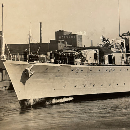 Royal Canadian Navy Military Ship Photo Photograph Vintage Destroyer Haida
