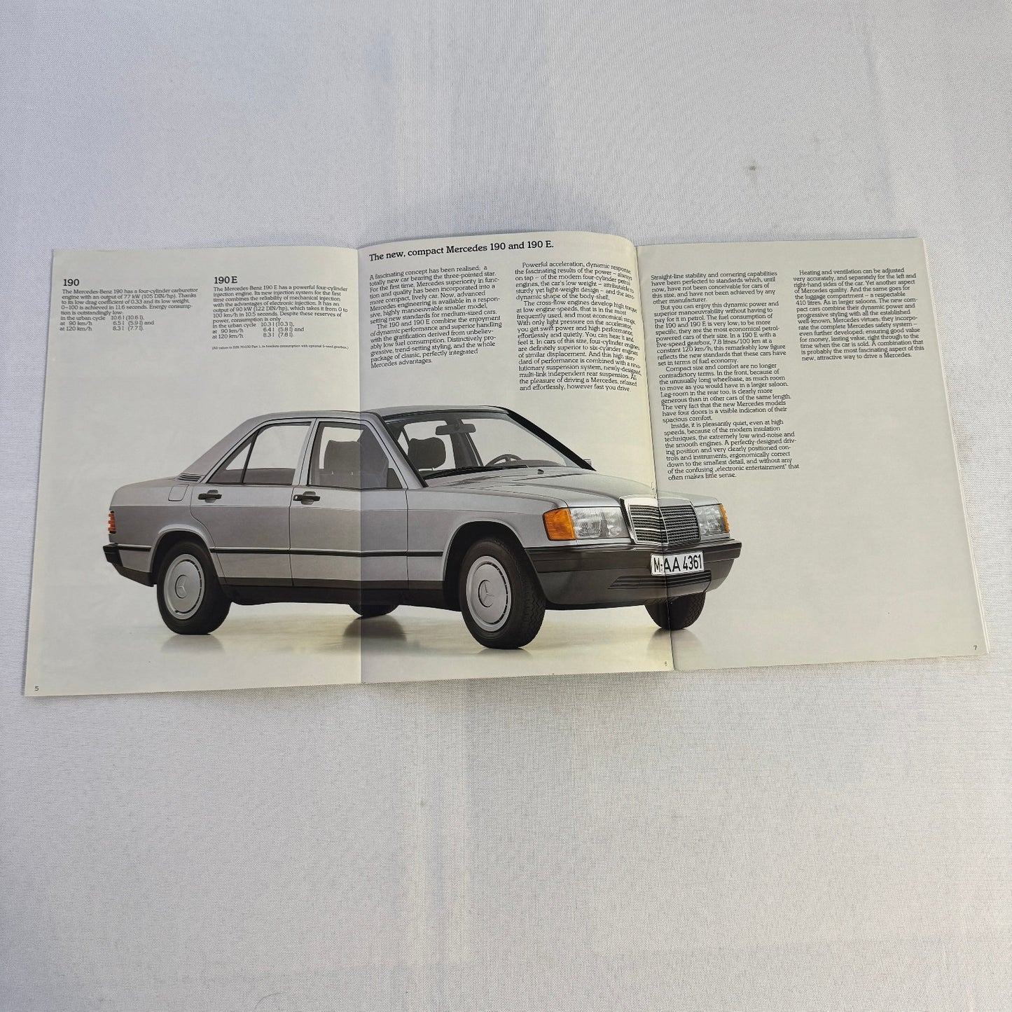 Mercedes Benz Car Brochure 280SL 500 SL 380 SL 280CE 200T 240D 300D 190D 190 250