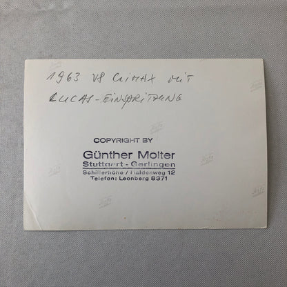 Climax Grand Prix Racing Car Engine Motor Photo Photograph Print Gunther Molter