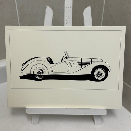 1937 BMW Type 328 Roadster Illustration Art Drawing Hand Drawn Robert Preis