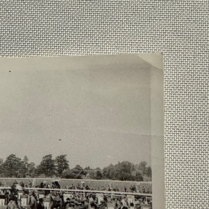 Vintage Photo Photograph Crowd at Horse Racing Track