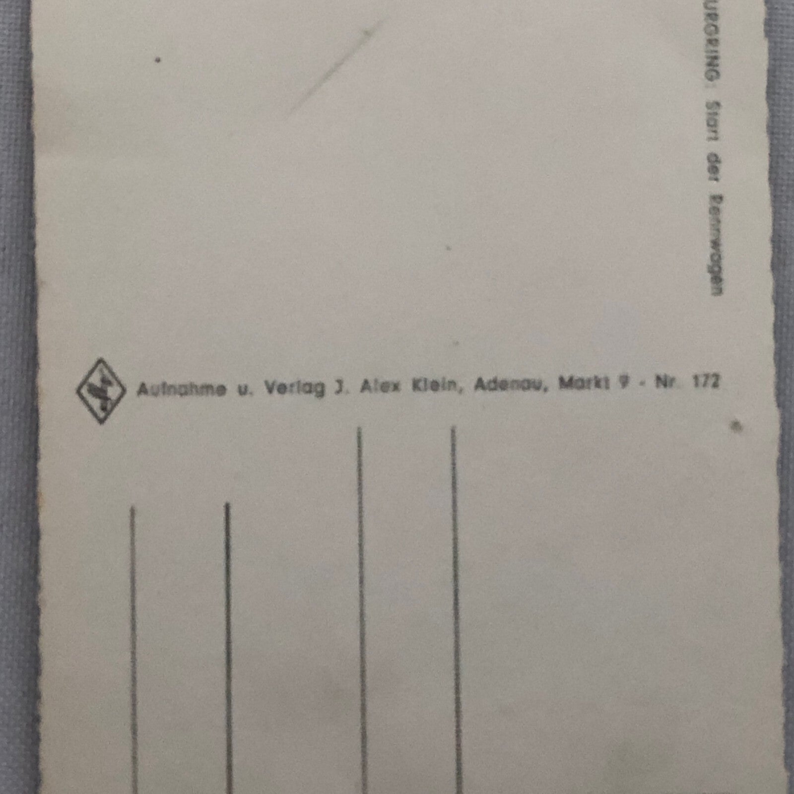 Vintage Nurburgring Racing Photo Postcard Post Card