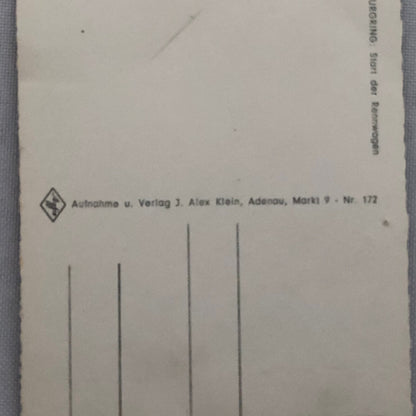 Vintage Nurburgring Racing Photo Postcard Post Card