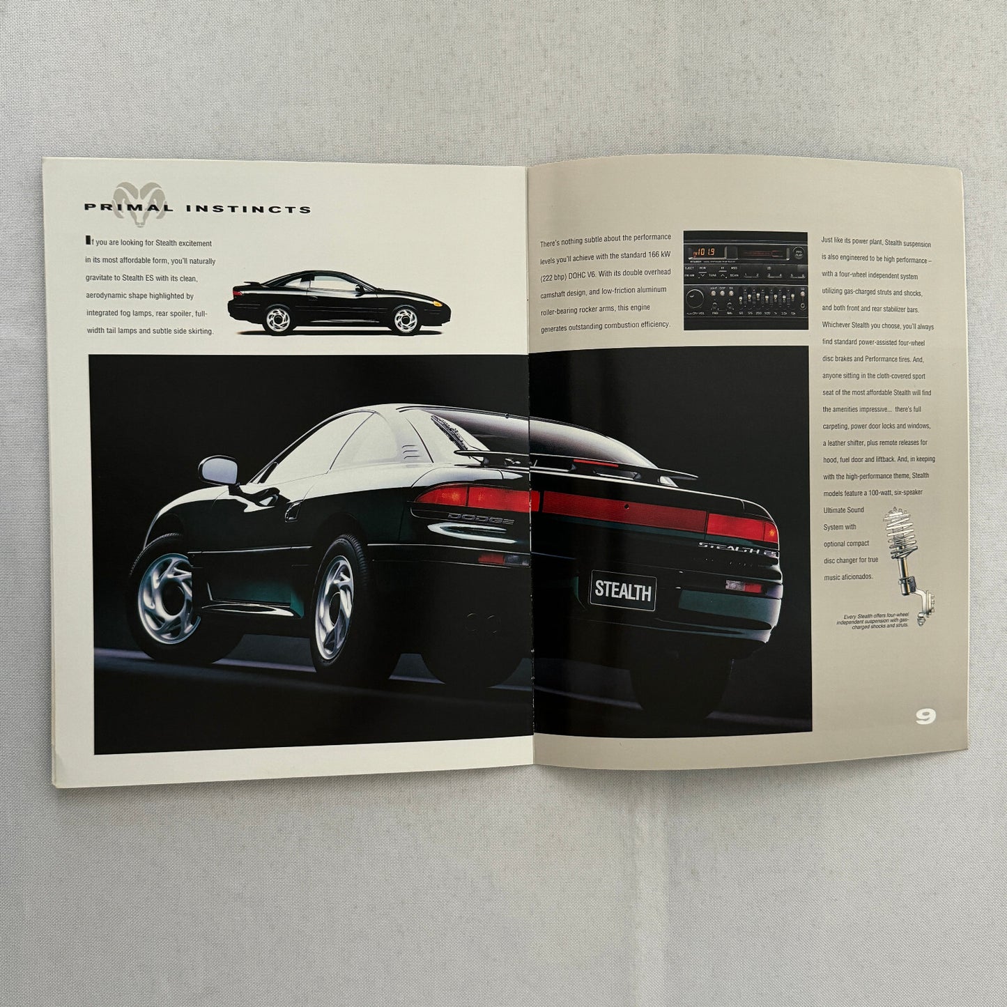 1993 Dodge Stealth Sports Car Sales Brochure Advertising