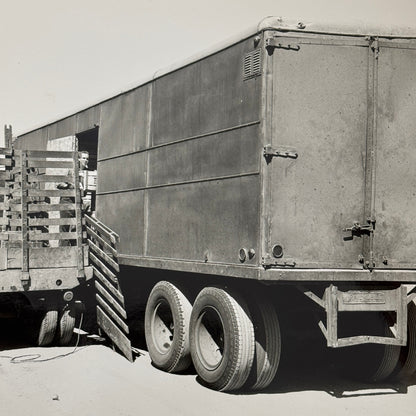 Vintage Truck Trailer Photo Photograph Print 1947 California