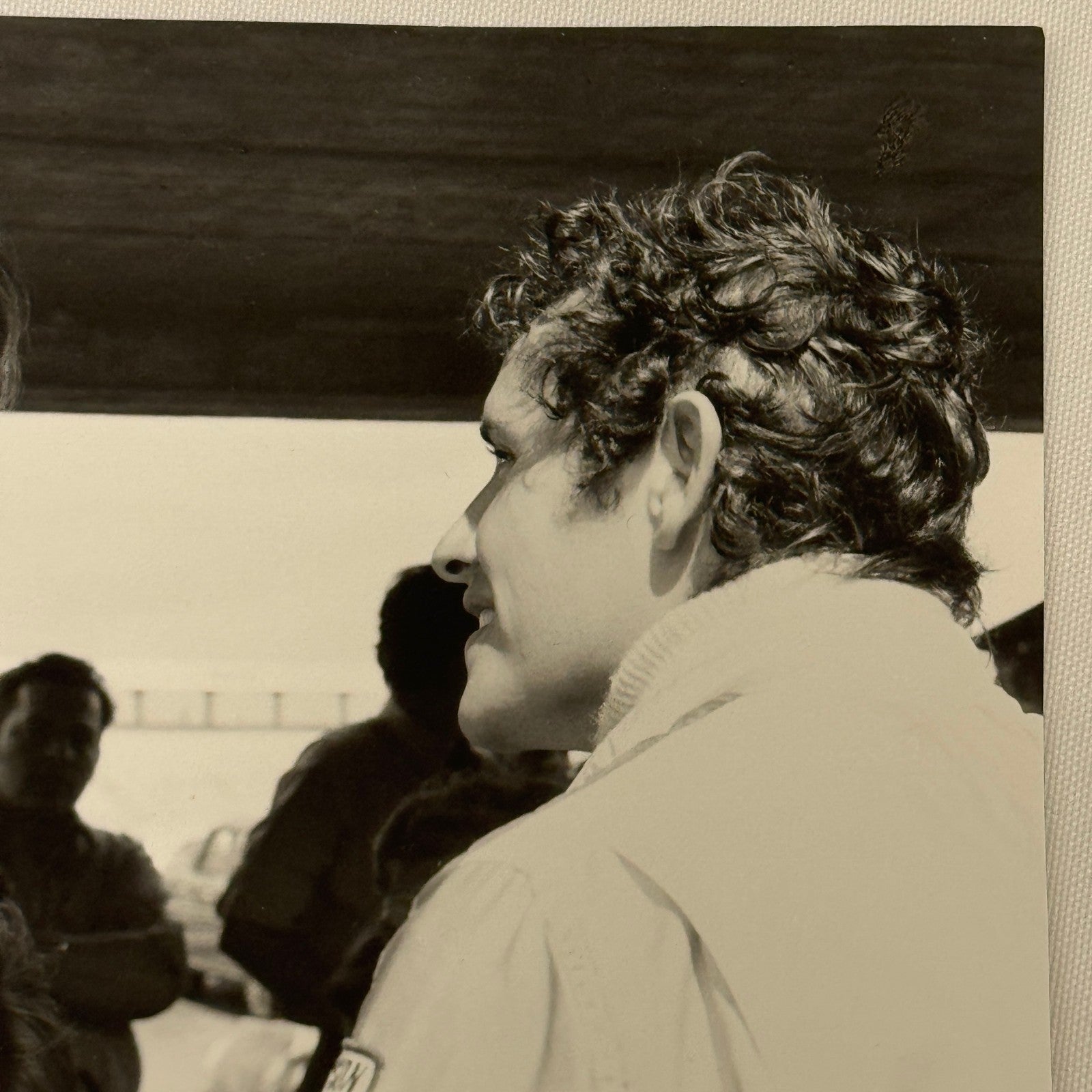 Vintage Racing Photo 1971 Hockenheim Jacky Ickx with Actress Uschi Glas