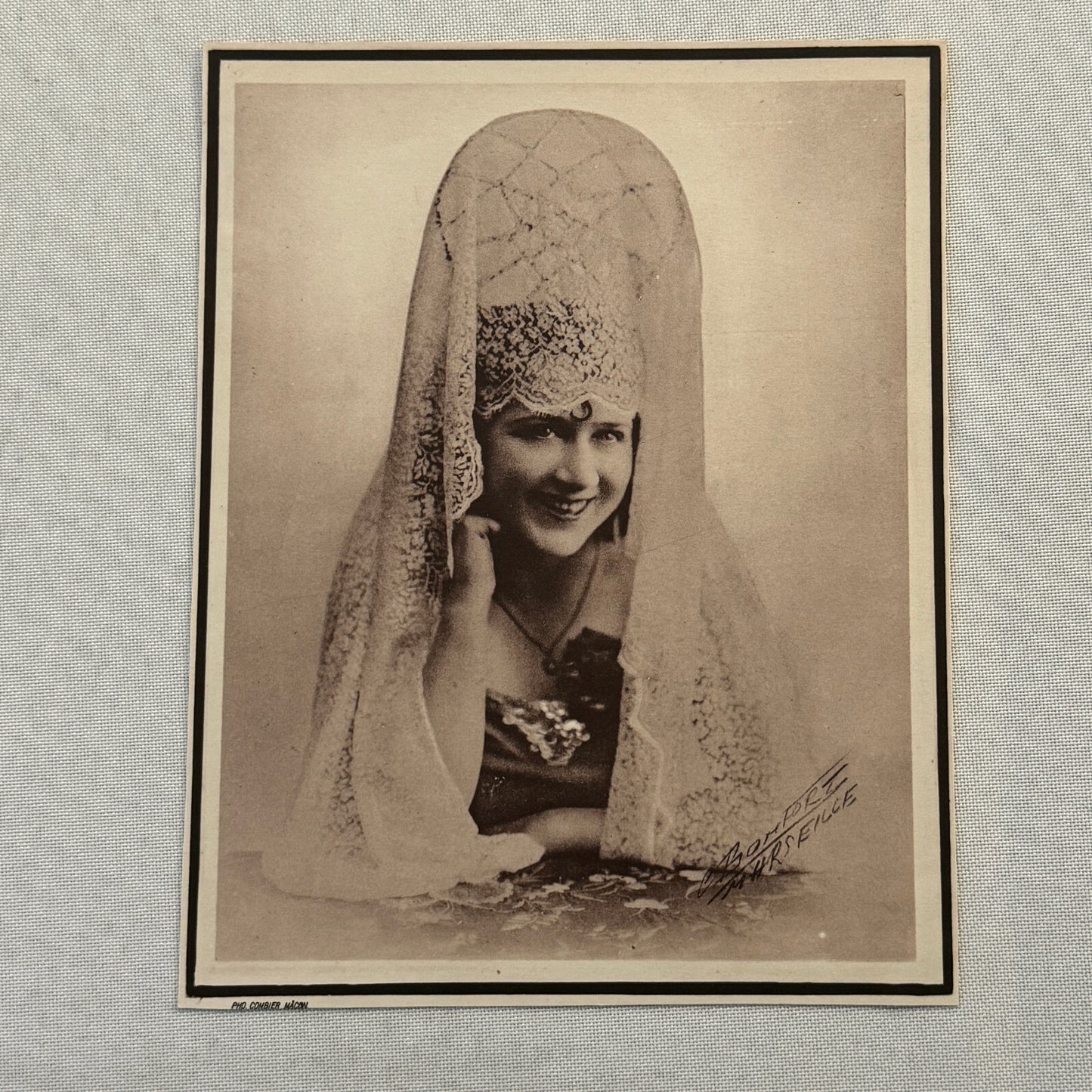 Vintage Circus Performer Woman Photo Card Combier Macon