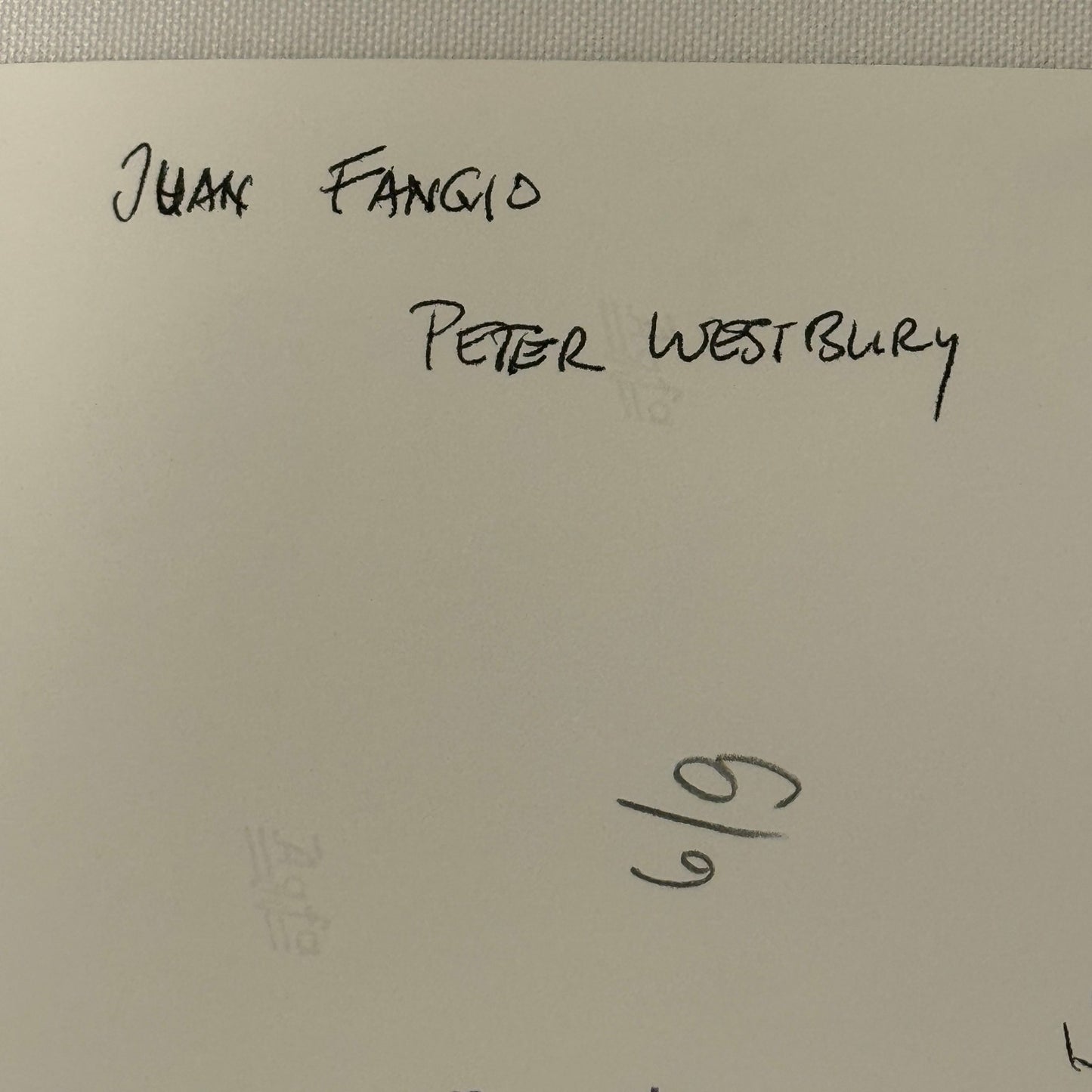 Vintage Racing Photo Juan Manuel Fangio Peter Westbury 1971 Albi F2 Race